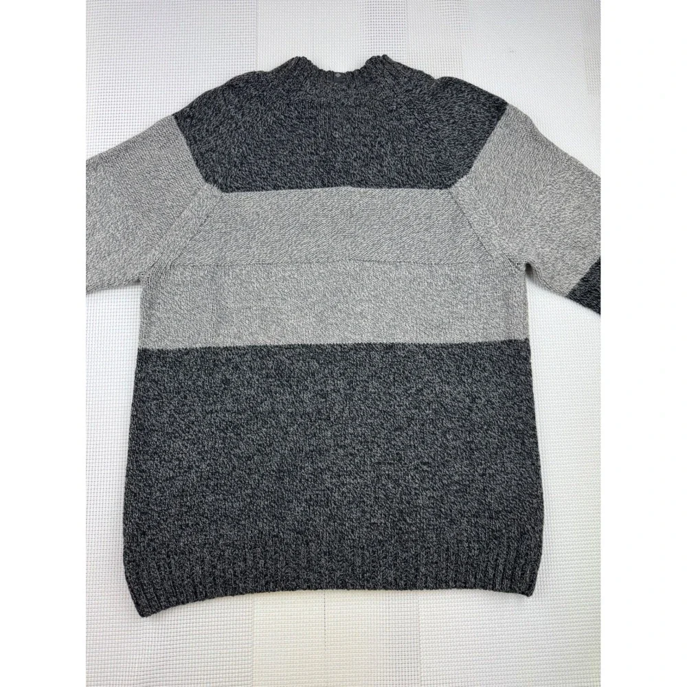 Columbia Mens Grey Colorblock Quarter Zip Cotton Wool Blend Sweater XL EUC